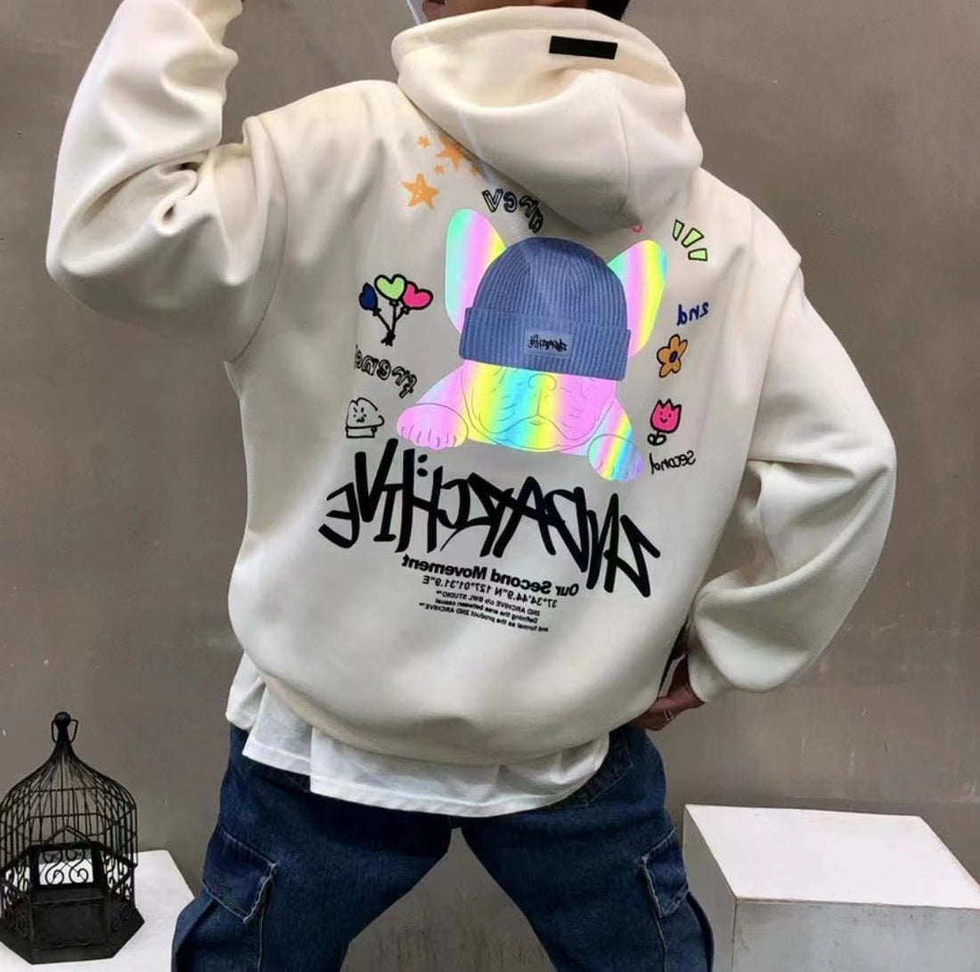 韓國直送🇰🇷 2ND ARCHIVE Sotch Beanie Buldog Hoodie - HLY &amp; CHOCCICO