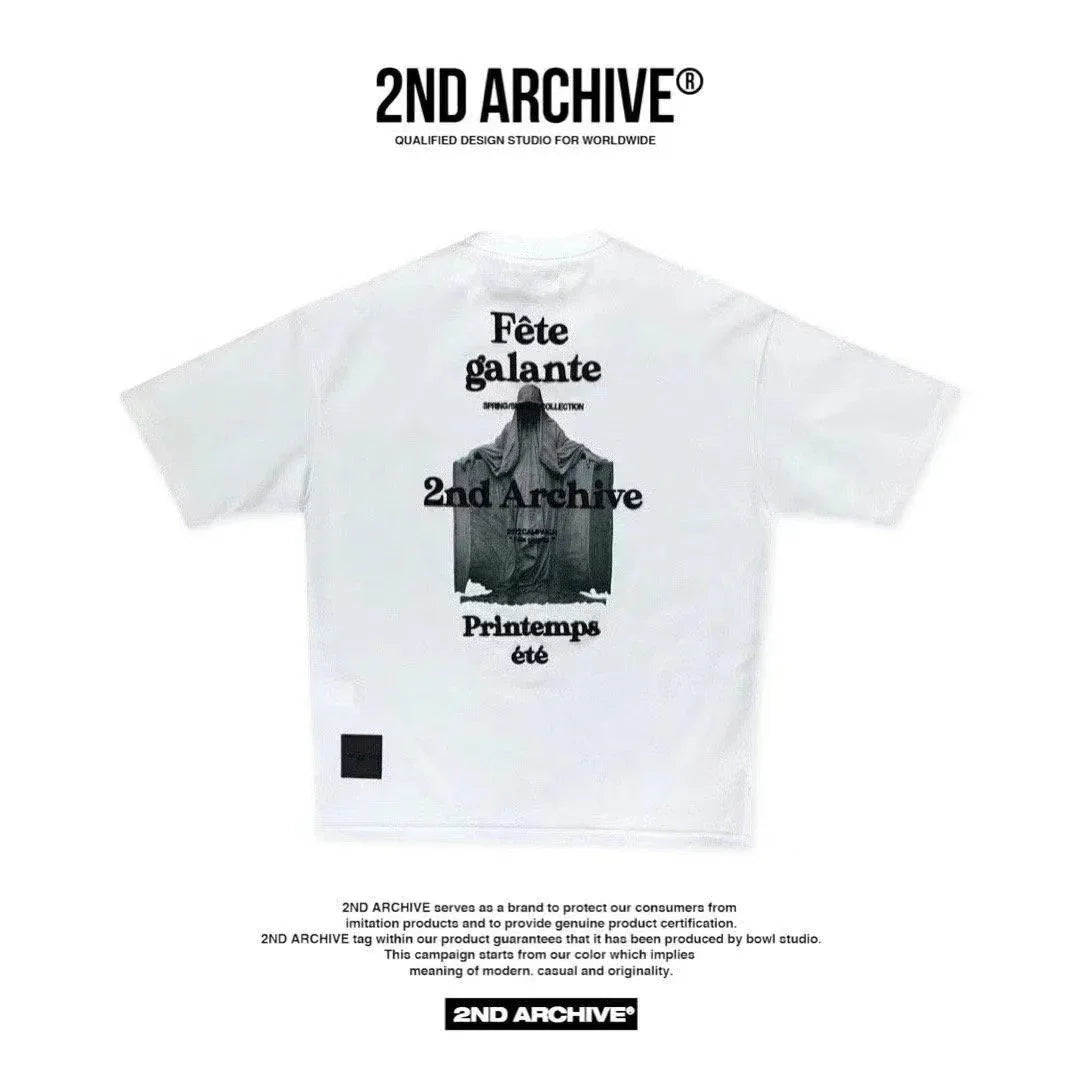 韓國直送🇰🇷 2ND ARCHIVE Statue 3D embroidery T-shirt- 3 Color - HLY &amp; CHOCCICO