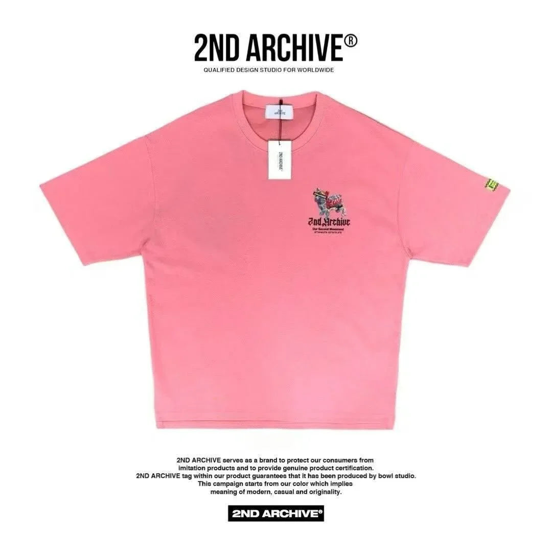 韓國直送🇰🇷 2ND ARCHIVE Tape Bulldog  T-shirt - 4 Color - HLY &amp; CHOCCICO
