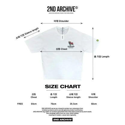 韓國直送🇰🇷 2ND ARCHIVE Tape Bulldog  T-shirt - 4 Color - HLY &amp; CHOCCICO