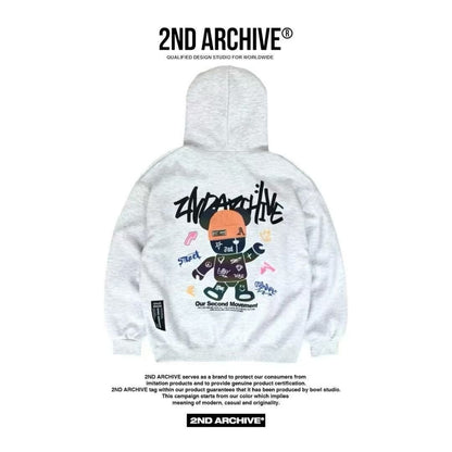 韓國直送🇰🇷 2ND ARCHIVE Tattoo Beanie Bear Hoodies - HLY &amp; CHOCCICO
