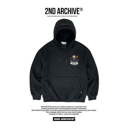 韓國直送🇰🇷 2ND ARCHIVE Tattoo Beanie Bear Hoodies - HLY &amp; CHOCCICO