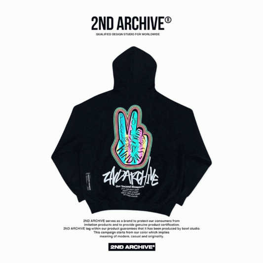 韓國直送🇰🇷 2ND ARCHIVE V Finger Hoodie - HLY & CHOCCICO