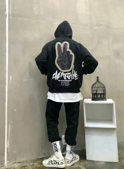 韓國直送🇰🇷 2ND ARCHIVE V Finger Hoodie - HLY &amp; CHOCCICO