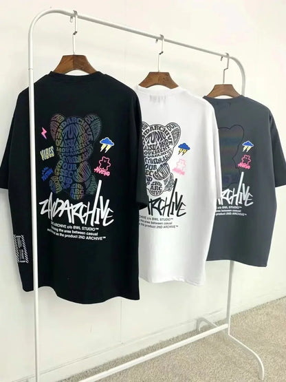 韓國直送🇰🇷 2ND ARCHIVE Vibe Bear Scotch T-shirt -3 Color - HLY &amp; CHOCCICO