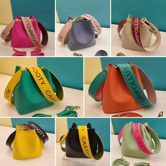🇰🇷Ship directly from Korea🇰🇷 Rooty contrast strap bucket bag | 8 colors