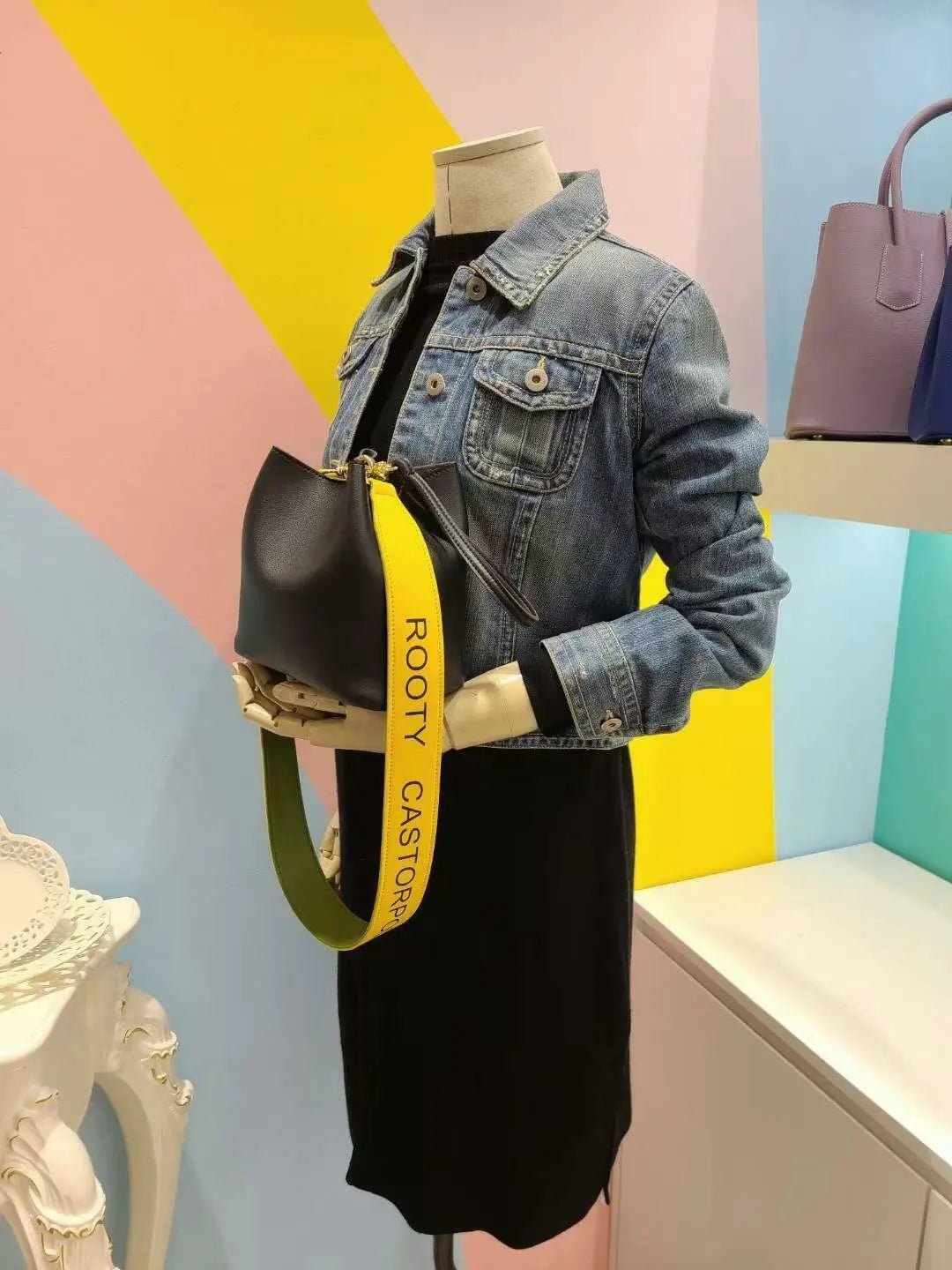 🇰🇷韓國直送🇰🇷 Rooty 撞色背帶二用水桶包  |8色 HLY &amp; CHOCCICO