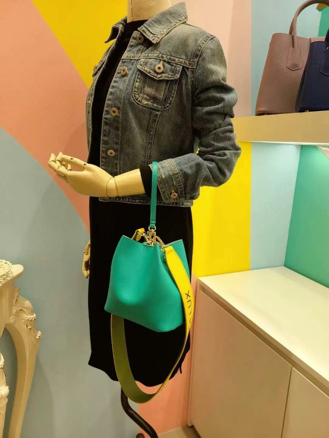 🇰🇷韓國直送🇰🇷 Rooty 撞色背帶二用水桶包  |8色 HLY &amp; CHOCCICO