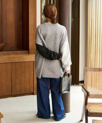 日本直送[限量版]Sleeve Crazy Over Knit Pullover - HLY &amp; CHOCCICO