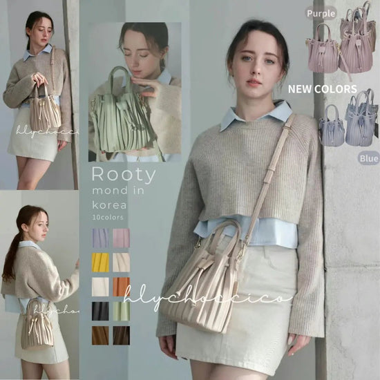 🇰🇷Direct from Korea🇰🇷 Rooty pleated bag | 10 colors