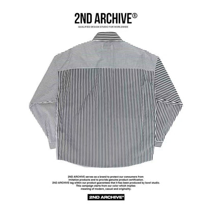 韓國直送 2ND ARCHIVE Label Patch Print Shirt - HLY &amp; CHOCCICO