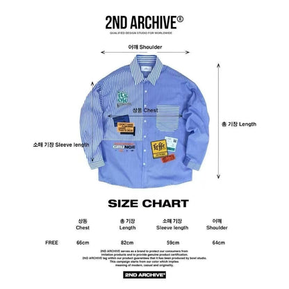 韓國直送 2ND ARCHIVE Label Patch Print Shirt - HLY &amp; CHOCCICO