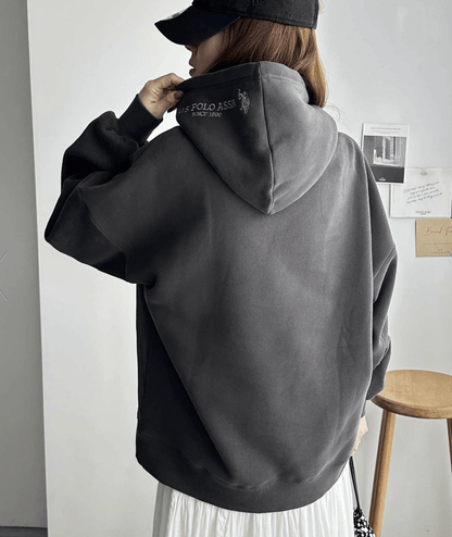 日本直送【U.S. POLO ASSN.】 Hood Embroidery Lining Brushed Hoodie - HLY &amp; CHOCCICO