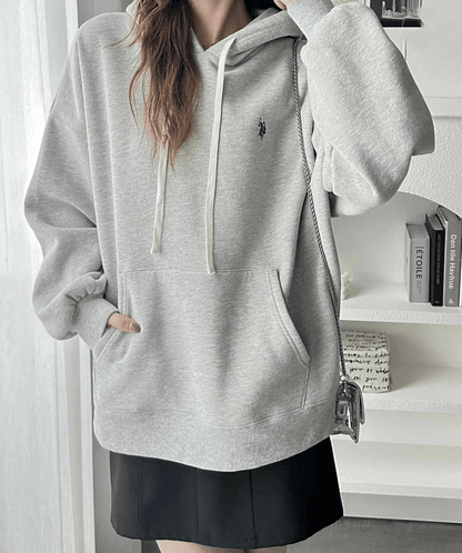 日本直送【U.S. POLO ASSN.】 Hood Embroidery Lining Brushed Hoodie - HLY &amp; CHOCCICO