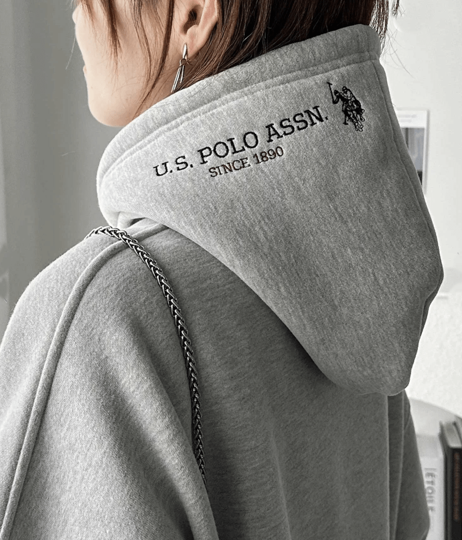 日本直送【U.S. POLO ASSN.】 Hood Embroidery Lining Brushed Hoodie - HLY &amp; CHOCCICO