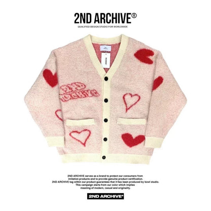 韓國直送🇰🇷 2ND ARCHIVE Full Heart Cardigan - HLY &amp; CHOCCICO