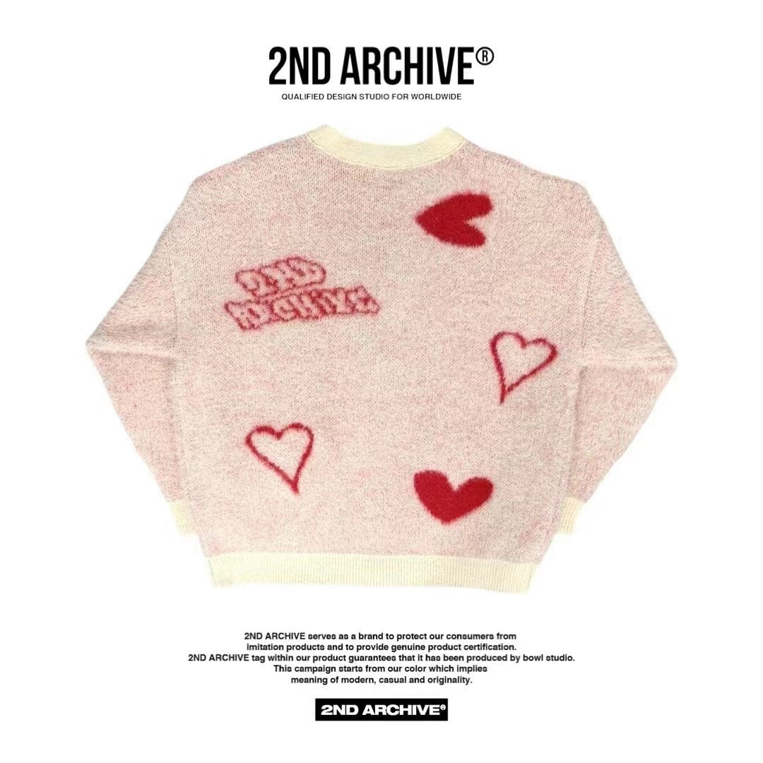 韓國直送🇰🇷 2ND ARCHIVE Full Heart Cardigan - HLY & CHOCCICO
