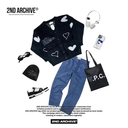 韓國直送🇰🇷 2ND ARCHIVE Full Heart Cardigan - HLY &amp; CHOCCICO