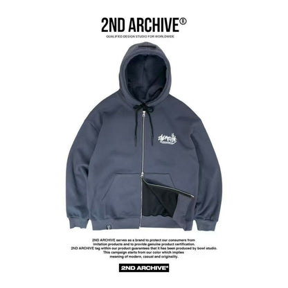 韓國直送🇰🇷 2ND ARCHIVE SG Logo Two Way Hood Zip-up - HLY &amp; CHOCCICO