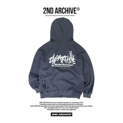 韓國直送🇰🇷 2ND ARCHIVE SG Logo Two Way Hood Zip-up - HLY &amp; CHOCCICO
