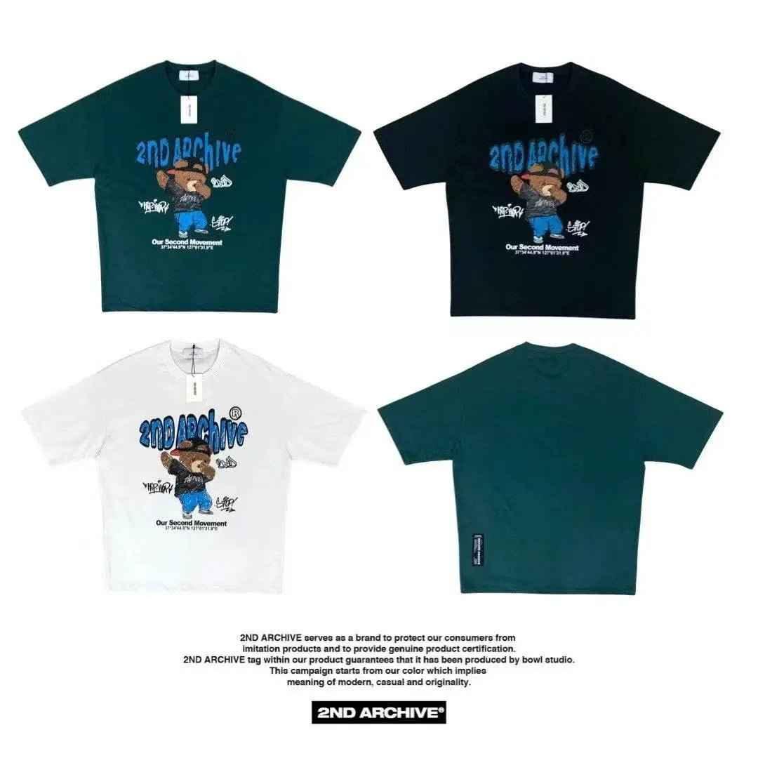 🇰🇷韓國直送🇰🇷 2ND ARCHIVE Swg Crayon Bear T-shirt -4 Color