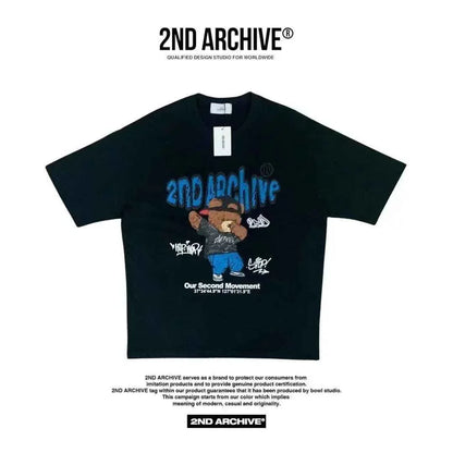 🇰🇷韓國直送🇰🇷 2ND ARCHIVE Swg Crayon Bear T-shirt -4 Color