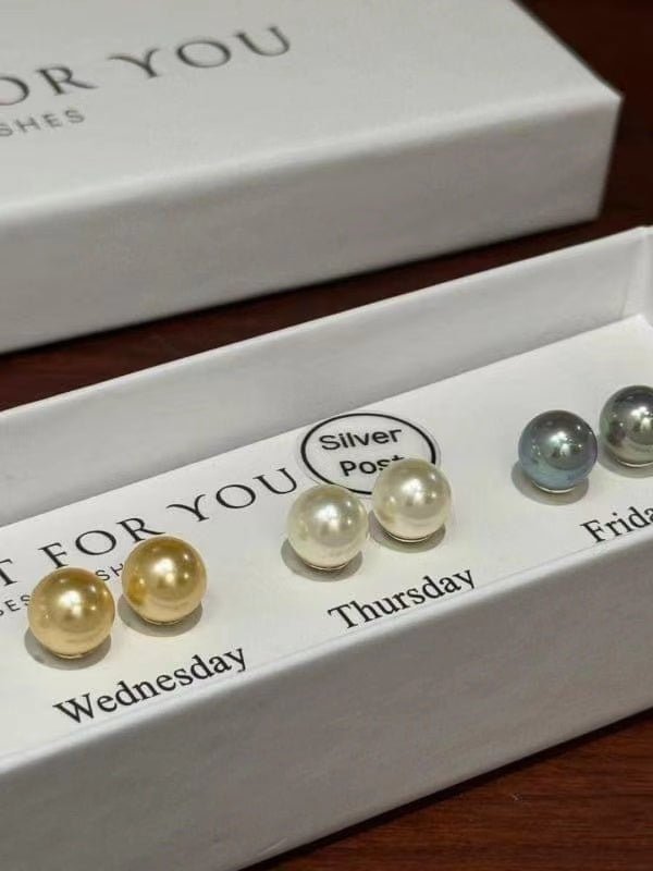 韓國珍珠耳環禮盒 (1盒5對) - HLY &amp; CHOCCICO