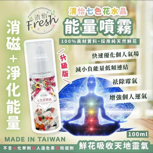 【一口價$95/支】升級版清怡七色花水晶能量噴霧100ml - HLY & CHOCCICO