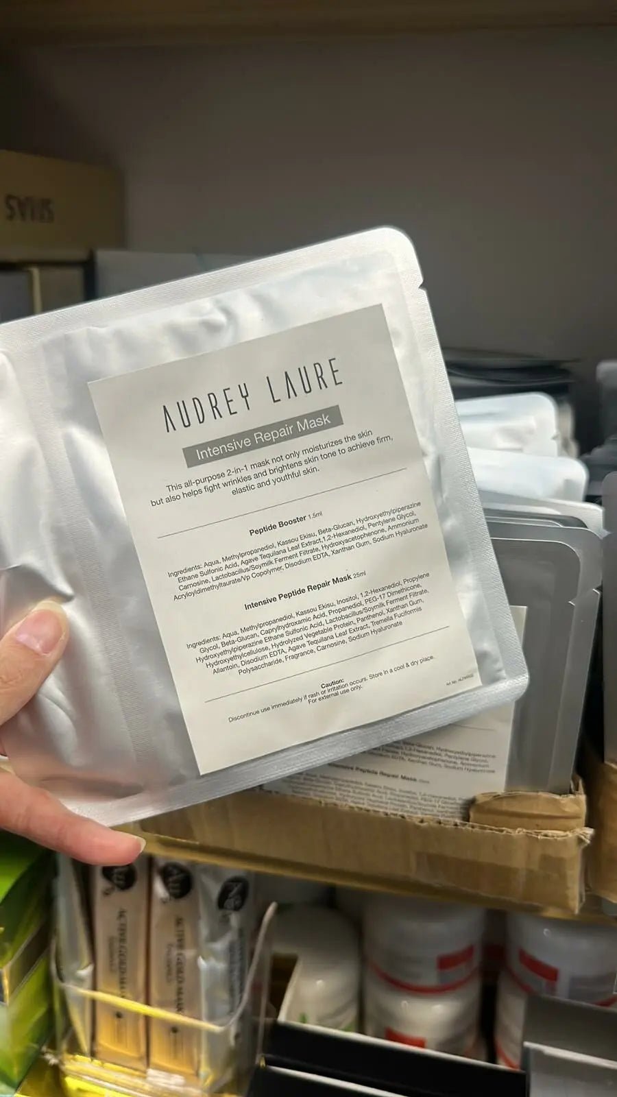 Audrey Laure  Mask 💎肌肽緊緻蠶絲修護面膜💎  (1套10片) - HLY & CHOCCICO