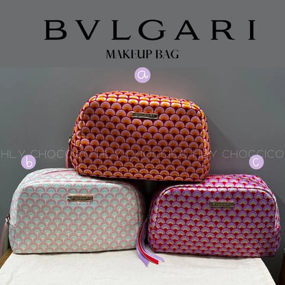 BVLGARI 化妝袋  (紫紅色) HLY &amp; CHOCCICO