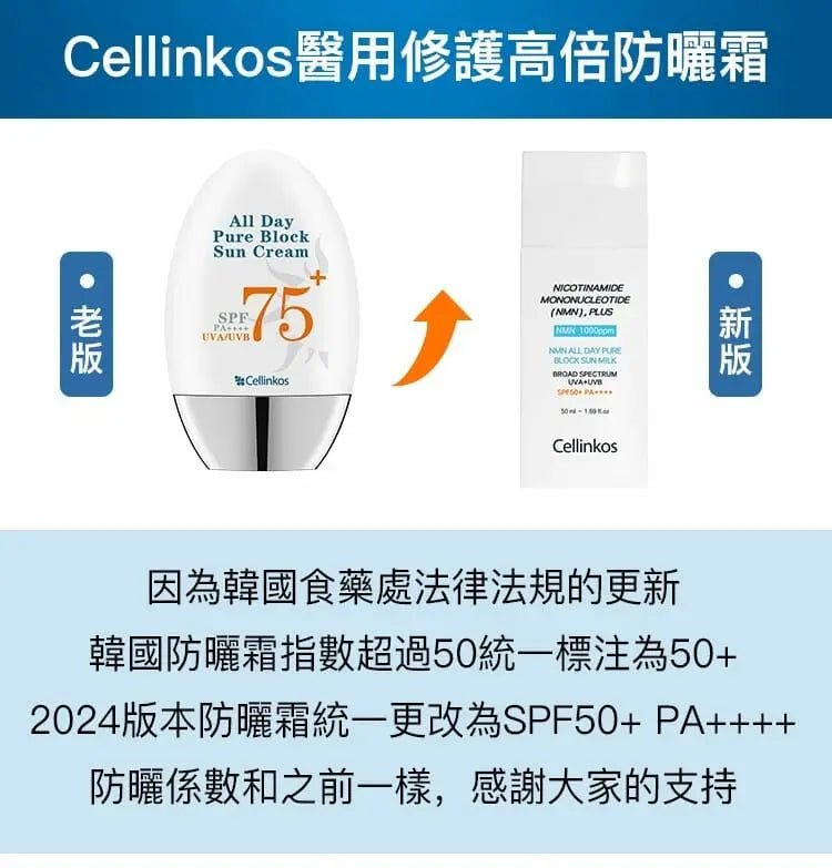 新品Cellinkos 臍帶血幹細胞NMN高效防曬霜 60g HLY &amp; CHOCCICO