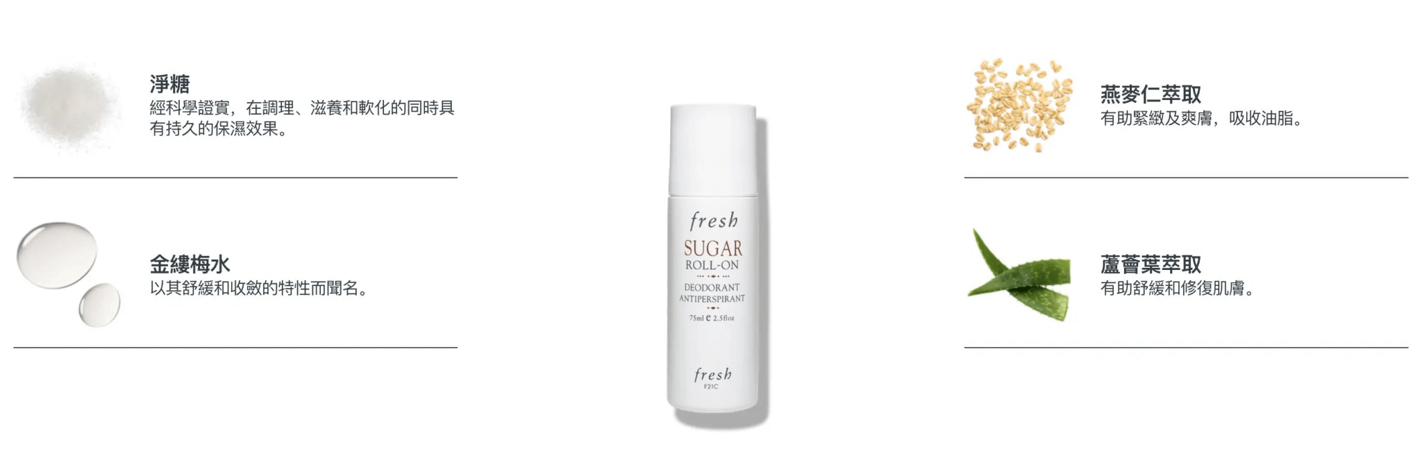 Fresh 黃糖清香止汗劑 75ml (免稅貨） - HLY & CHOCCICO