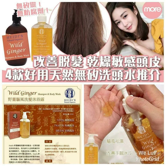 HEIDI'S Wild Ginger Shampoo & Body Wash (9.5 fl. oz/ 285ml) - HLY & CHOCCICO