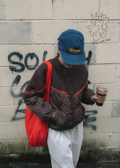 韓國直送Patchwork Quilted Jacket - HLY &amp; CHOCCICO