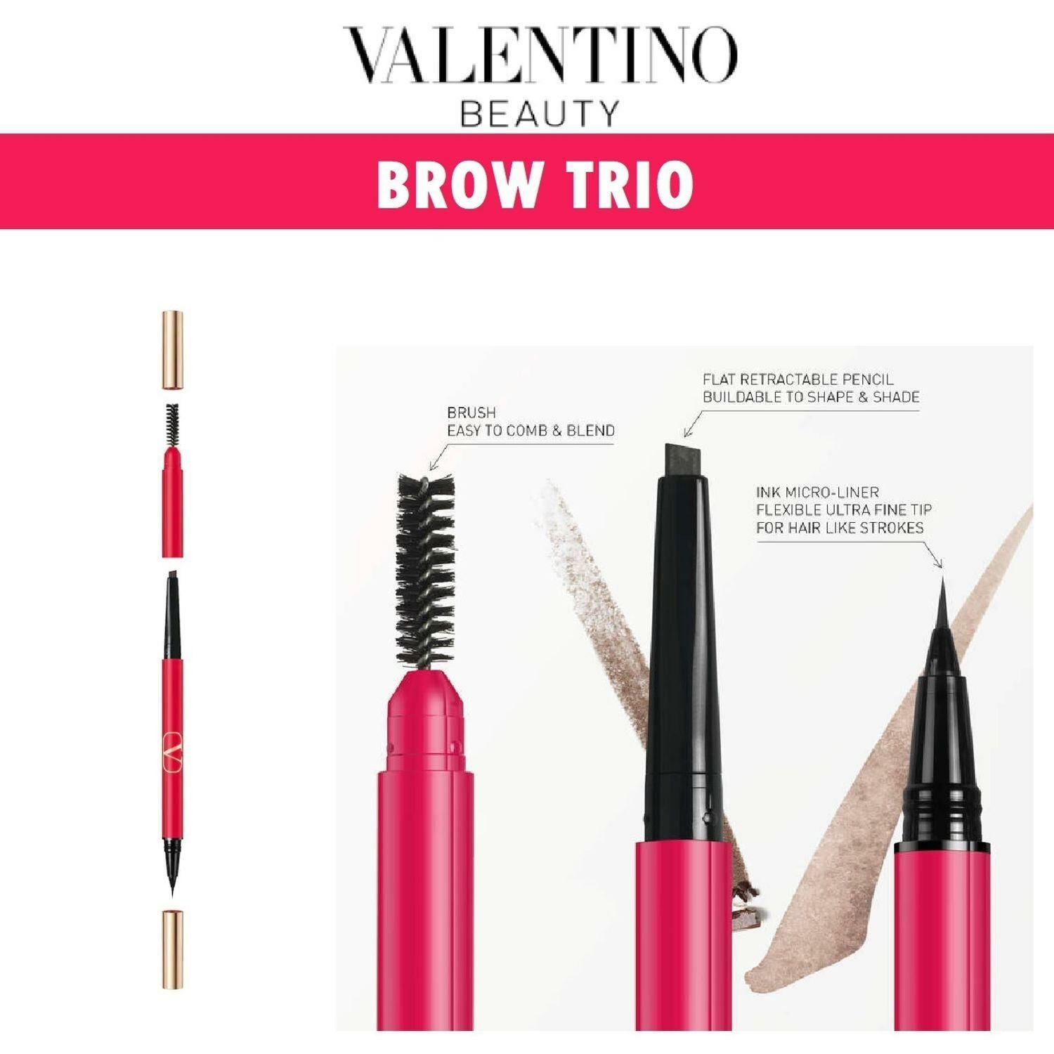 Valentino BROW TRIO 高訂三合一塑型眉筆 - HLY & CHOCCICO