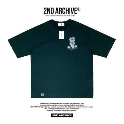 🇰🇷韓國直送🇰🇷 2ND ARCHIVE Water Line Buldog Tee HLY &amp; CHOCCICO