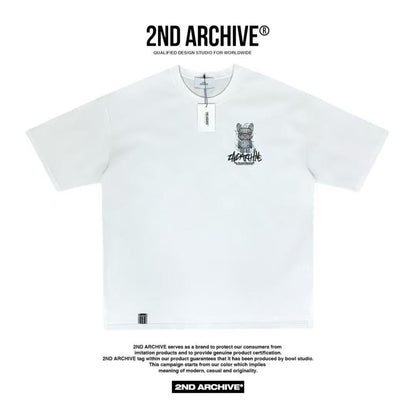 🇰🇷韓國直送🇰🇷 2ND ARCHIVE Water Line Buldog Tee HLY &amp; CHOCCICO