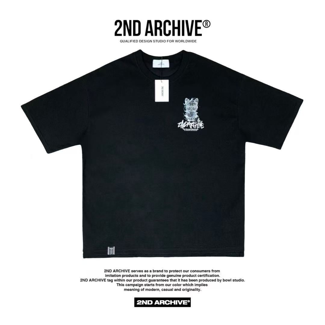 🇰🇷韓國直送🇰🇷 2ND ARCHIVE Water Line Buldog Tee HLY &amp; CHOCCICO