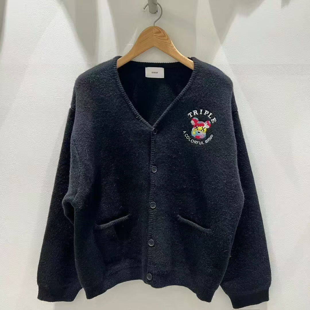 韓國直送Baron Triple Embroidery Cardigan - HLY &amp; CHOCCICO