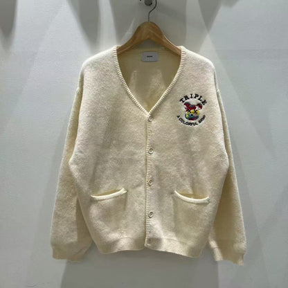 韓國直送Baron Triple Embroidery Cardigan - HLY &amp; CHOCCICO