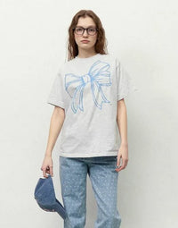 【一口價$282/件】韓國潮牌RonRon BIG RIBBON LINE T SHIRT  -5 Color - HLY & CHOCCICO