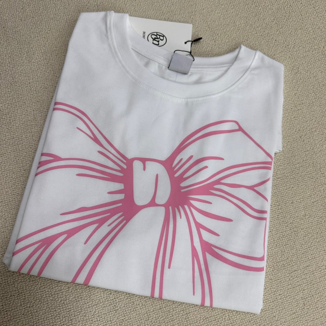 【一口價$282/件】韓國潮牌RonRon BIG RIBBON LINE T SHIRT  -5 Color - HLY &amp; CHOCCICO