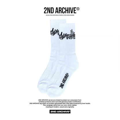 韓國直送🇰🇷 2ND ARCHIVE Logo Socks （一套2款） HLY &amp; CHOCCICO