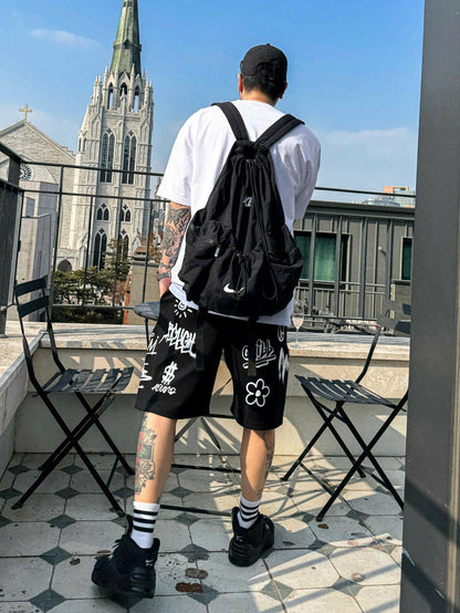 韓國直送 PLUS 82 HIYA Firework Graffiti Shorts - HLY &amp; CHOCCICO