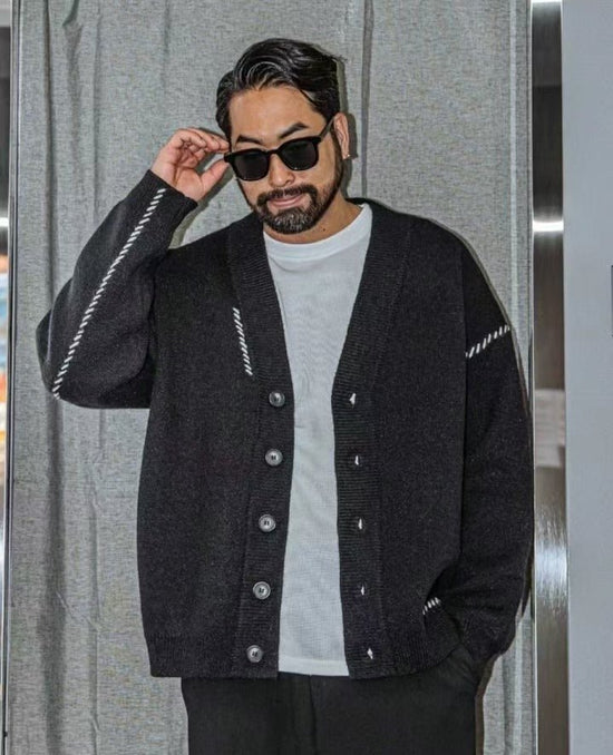 韓國直送 PLUS 82 HIYA  Handmade Stitch Cardigan