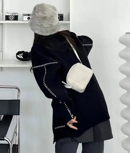 韓國直送 PLUS 82 HIYA  Handmade Stitch Cardigan - HLY &amp; CHOCCICO