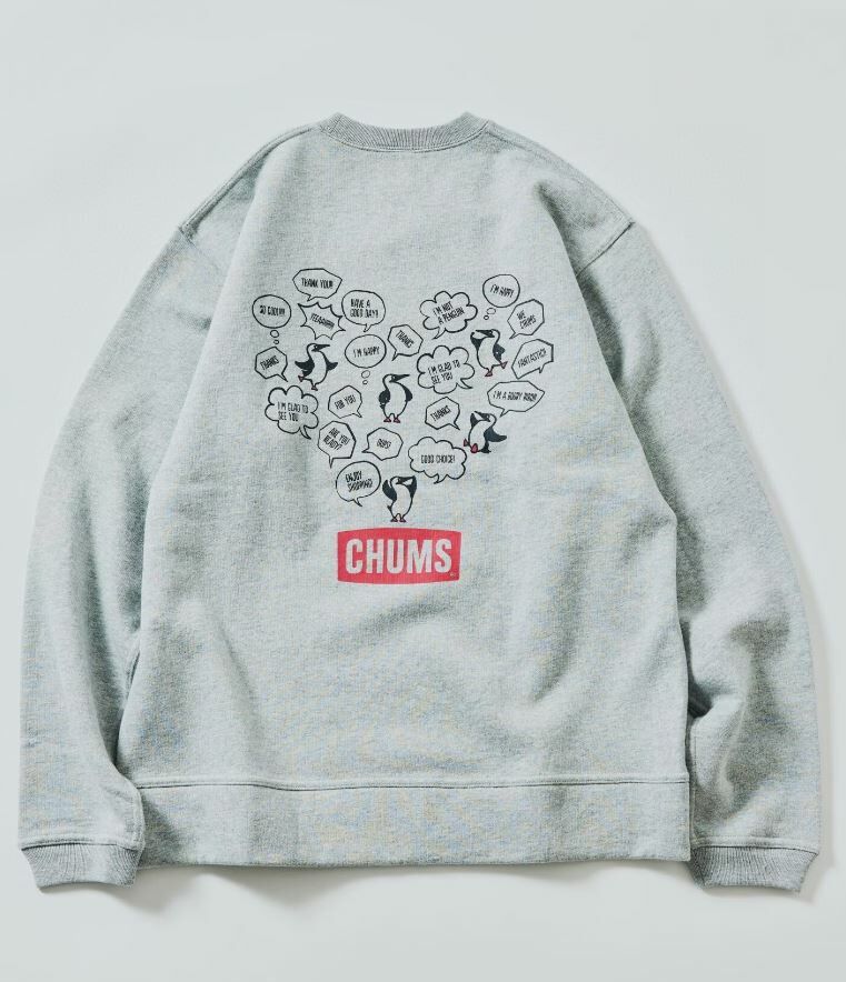CHUMS Random Booby Bird Back Print Crew Neck Sweatshirt - HLY &amp; CHOCCICO