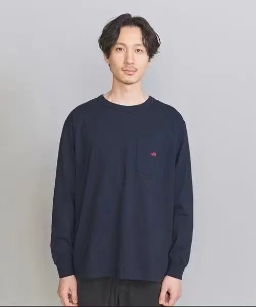 TNF PURPLE 7oz Long Sleeve Pocket Tee -6 Color - HLY &amp; CHOCCICO