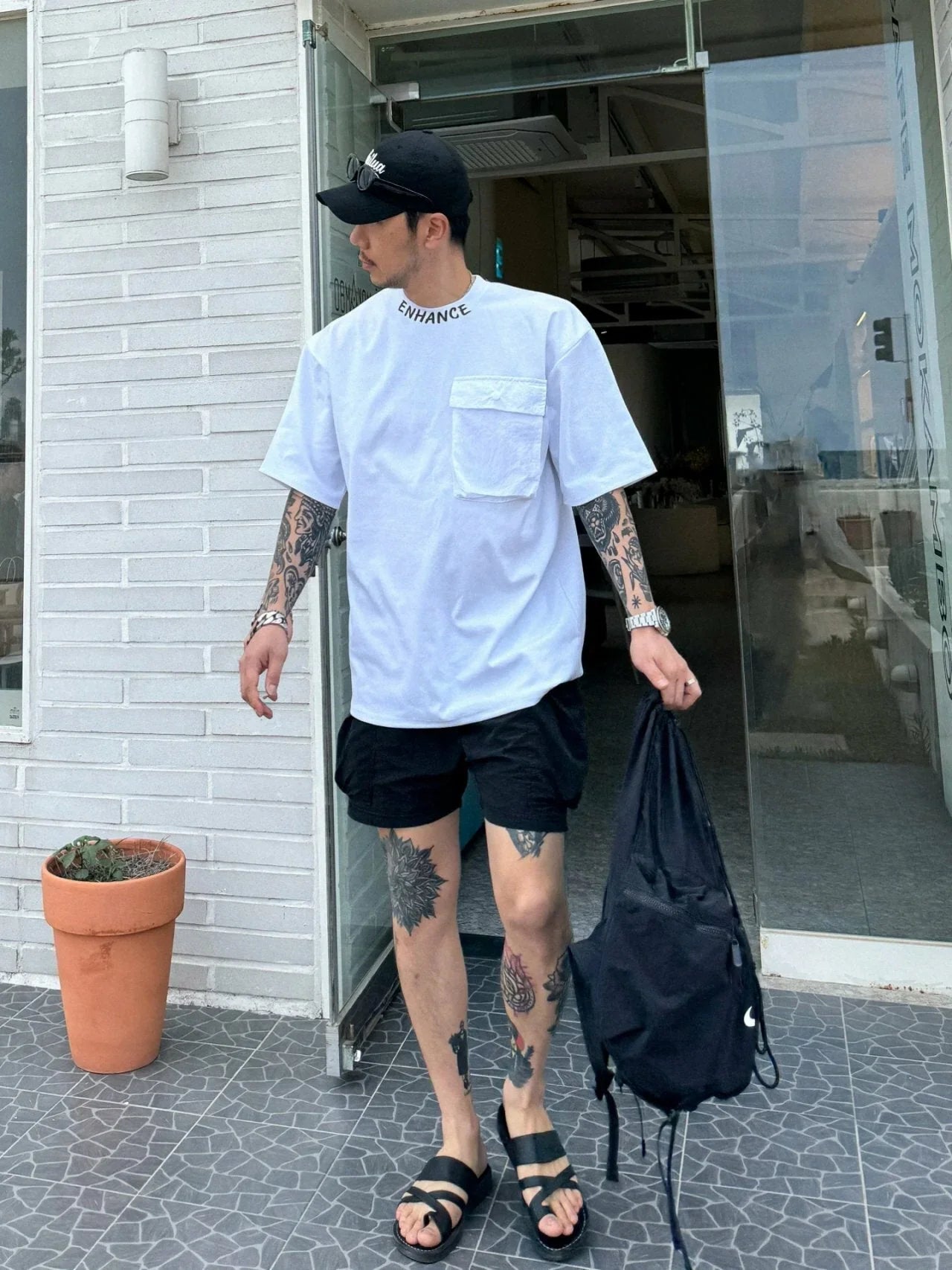 【一口價$295/件】🇰🇷韓國直送🇰🇷 PLUS 82 HIYA Line pocket Short Sleeve -2 Color - HLY &amp; CHOCCICO