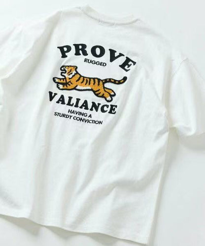 日本直送FS TIGER Big Silhouette Back Design Embroidery Crew Neck Tee HLY &amp; CHOCCICO